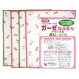 ㈱日本デンソー お徳用 ガーゼ台ふきん アウトレット品 35×30cm 4枚入り 日本製 キッチンクロス ふきん 台ふきん W-505