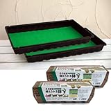 ジフィーストリップ（5cm12個連結）10個とジフィーベーストレー2枚のセット[育苗ポットセット] ノーブランド品