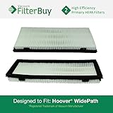 2 - Hoover WidePath Primary HEPA Filters, Part 's 40110008 & 43613-026. Designed by FilterBuy to fit