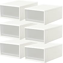 【6個セット】ホワイト/押入れクローゼット衣類収納ケース 楽天市場】収納ケース 同色6個セット クローゼット 浅型