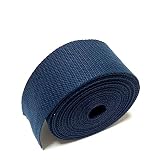 ECOKIJI(エコキジ)薄手 カバンテープ 厚み約1.4mm 綿ぽいポリエステル(幅50mm(長さ5m)ネイビー(KTS50N5)