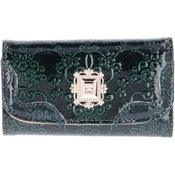 アナスイ　ANNA SUI ネイビー　がま口　ルーミー 口金フラップ長財布 アナスイ ANNA SUI ネイビー がま口 ルーミー 口金フラップ長