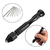 Honel ドリル ハンドドリル ピンバイス ツイストドリル 穴あけツール DIY工具 精密 木工 キーレスチャック＋10xツイストドリル