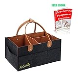 Large Baby Diaperキャディオーガナイザー| Bestポータブルトートバッグfor Girl Boy |車旅行オーガナイザー|保育園ストレージビン|ベビーシャワーギフトバスケット|メイク