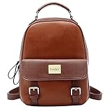 Tinksky? New Arrival Korean Fashion Bag Vintage Backpack College Students Schoolbag (Brown) [並行輸入品]
