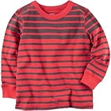 Carter's(カーターズ) ロングスリーブ ストライプ ティ レッド トップス長袖Tシャツ 6歳【並行輸入】