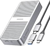 ORICO USB 4.0 M.2 SSD 外付けケース USB4.0 NVMe ケース M.2 SSD ケース 40Gbps NVMe PClE M-Key(B+M Key)2280 に適用 Thunderbolt 3/4 USB3.2/3.1/3.0/Type C互換性あり 外付ハードディスクケース M224C3-U4 銀 (シルバー)