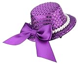 GEMVIE ヘアアクセサリー キッズ 髪飾り 子供 ヘアピン ミニハット ヘッドドレス ガールズ プリンセス 髪留め 写真撮影 発表会 パープル