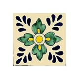 【ノーブランド品】メキシカンタイル10ｃｍ角6枚セット R8018