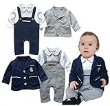 （グレードモリヤ） Grade moriya ベビー 用 ブレザー 付き オーバーオール 風 ロンパース フォーマルスーツ セット 男の子 ベビー ロンパース　子供服 ボーイズ 男の子 キッズ フォー