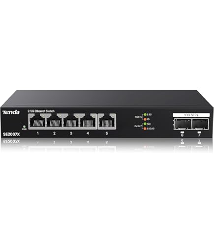 Binardat 4 Port 2.5G Switch with 2x10G SFP, 4x2.5 Gigabit