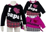 (アイラブパパアンドママ)【I lovePaPa&Mama】 アイラブパパ&ママ アイラブレイヤード ドルマンロンT 長そでTシャツ 90cm/95cm 90 パパブラック