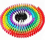 大量 ドミノ セット 知育 玩具 カラフル 積み木 (i 100個)
