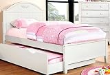 Furniture of America Chesterton Youth Panel Bed, White, Twin [並行輸入品]