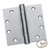 Dynastyハードウェア商用グレードボール軸受ドアヒンジ4 – 1 / 2 x 4 – 1 / 2フルほぞ穴ステンレススチールnon-removableピン – - 3パック