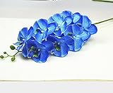 CalciferR 8 Heads 31" Artificial Silk Phalaenopsis Orchid Stem Bouquets Artificial Flowers for Weddi