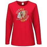 Kansas Cityサッカーファン。赤とゴールドtill I ' m Dead and Cold。レディース長袖Tシャツ( sm-2 X ) S レッド