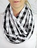 Trendy Buffalo Plaid Hold Me Close Nursing Scarf (Black & White Plaid) by Hold Me Close