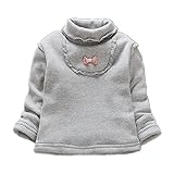 Candykids女の子 子供服 入学式・入園式・卒園式・お祝い 結婚式 発表会 入学式 ガールズ ベビー 赤ちゃん キッズ 子ども シャツ 長袖　 (80cm, グレー)