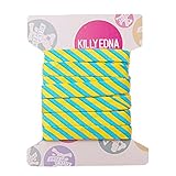 KILLY EDNA(キリーエドナ) 縁どりバイアステープ2個セット (ストライプ・グリーン×イエロー)