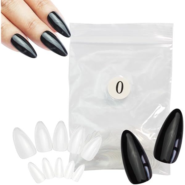 Amazon | ネイルチップ クリア アーモンド 10サイズ 120枚 AN79 ネイル