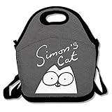 猫 イギリス アニメ系 可愛いペット お弁当バッグ ランチバッグ ベビー用バッグ One Size ブラック
