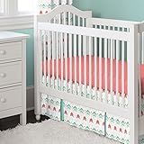 Carousel Designs Coral and Teal Arrow 2-Piece Crib Bedding Set by Carousel Designs