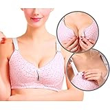 Spinas(スピナス) マタニティ ブラ （同色2枚セット） ワンタッチでサッと授乳できる！ 授乳ブラ 産前～産後 ノンワイヤー 下着 ２枚組 全４色(ピンク・イエロー・ライトピンク・ラベンダー) 