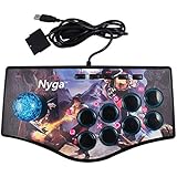 Katigan Ps2 / Ps3 / Pc / スマートTv用レトロなアーケードゲームロッカーコントローラーUsbジョイスティック内蔵バイブレーター8方向ジョイスティック（No.A）