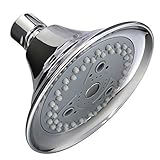 ZhenDeヴィンテージwall-mount 4-functionシャワーヘッドマッサージRainfall Sprays高圧力調節可能なヘッドステンレススチールコネクタスイベルボール シルバー H-0