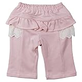 《H29年春物》(日本製) Pample Mousse(パンプルムース) ミニ裏毛スカート付7分丈パンツ 80cm/PK NO.DP-71310