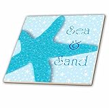 PS Creations – Aqua Sea and Sand Starfish – ビーチテーマOceanアート – タイル 12" ct_60891_4