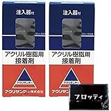 アクリル接着剤 アクリサンデー 注入器付 30ml【2個セット】 14-3201 オリジナルティッシュ付き