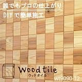 ウッドタイル 無垢材 DIY 壁材 木のタイル 天井材 杉 (ws9090-12) 平面1平方メートルセット