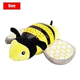 赤ちゃん ぬいぐるみ おもちゃ　寝かしつけ用　光　音楽　メロディ　動物　可愛い　出産祝い　誕生日　プレゼント (蜂)