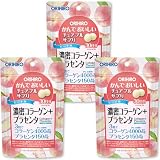濃密コラーゲン プラセンタ かんでおいしいチュアブルサプリ【まとめ買い】錠剤 オリヒロ ピーチ味 日々の美容や健康維持 90粒入×3個セット