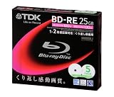 TDK 録画用ブルーレイディスク 25GB BD-RE(繰り返し録画用) 2X ホワイトワイドプリンタブル 5mmケース 5枚パック BEV25PWA5S