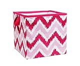 Bacati MixNMatch Zigzag Storage Box, Pink, Small by Bacati