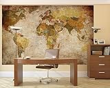 Prepasted Wall Mural Foto Wall Decor, World Map, 82.7 inch- 55.5 inch WITH BONUS ONLY FOR YOU [並行輸入品