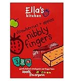 Ella's Kitchen Strawberries + Apples Nibbly Fingers Stage 3 from 12 Months 5 x 25g (Pack of 2) - エラの