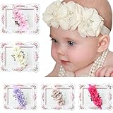 Tonsee ベビー ヘアバンド シフォン 可愛い 髪飾り 5点 セット 写真撮影 ヘッドバンド