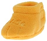 C-Princess コーデュロイ ベビーブーティ ふわふわ 肌触り 子供 赤ちゃん 室内履き ベビールームシューズ 靴 (4イエロー)
