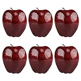 kesoto 6pcs人工レッドApple Fake Fruit Houseキッチンパーティー装飾、フェイクBigレッドリンゴ、3.3 X 2.9インチ