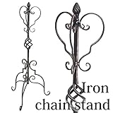 駐車場 ポール フェンス アイアン チェーンスタンド ブラウンゴールド 本体１本 おしゃれ 門扉 進入禁止 侵入禁止 駐車禁止 敷地境界 屋外 店舗 庭 ガーデン 置物 飾り オーナメント