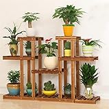 Chengxin Shop-アウトドアプラントスタンド/腐食性の松林木製の花鍋ラック/4階ランディング多層対称棚フラワーラックスタンドフラワーディスプレイ棚バルコニー用リビングルーム屋内庭屋外フラワー