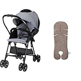【セット買い】コンビ ベビーカー メチャライト NH グレー (GL) +1秒タオル マルチフィットシート QJ ブラウン