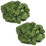 Auntwhale 2m人工アイビーリーフガーランド植物ブドウ吊りウェディングガーランドフェイク葉花ホームキッチンガーデンオフィスウェディングウォールデコレーション