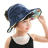 [インソミラ] InSomila 子供 キッズ ハット つば広 赤ちゃん キャップ サファリハット 折りたたみ 帽子 サンバイザー フィッシャーマンハット 女の子 男の子 紫外線 UVカット 日よけ 