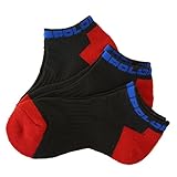 (ポロ ラルフローレン)POLO Ralph Lauren ソックス キッズ (男の子) 3足セット ポニー ブラック×レッド×ブルー 4-7 [並行輸入品]