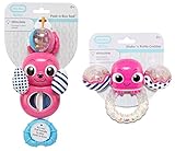 Little TikesベビーピンクShake ' n Rattle Crabbieといないいないばあシールコンボギフトセット
